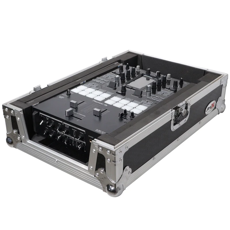 ProX ATA Flight Case for DJ Mixers Universal Road Case | Silver/Black | Without Laptop Shelf
