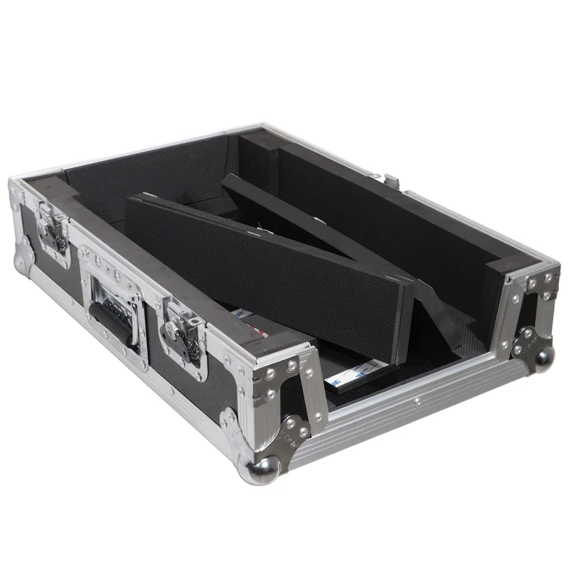 ProX ATA Flight Case for DJ Mixers Universal Road Case | Silver/Black | Without Laptop Shelf