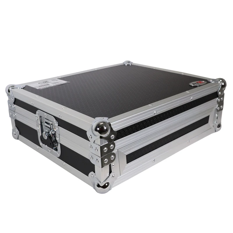 ProX ATA Style Flight Travel Case for Denon DJ Prime Go | Silver On Black