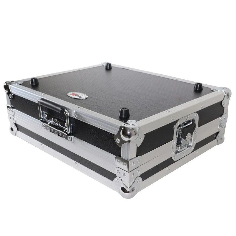 ProX ATA Style Flight Travel Case for Denon DJ Prime Go | Silver On Black
