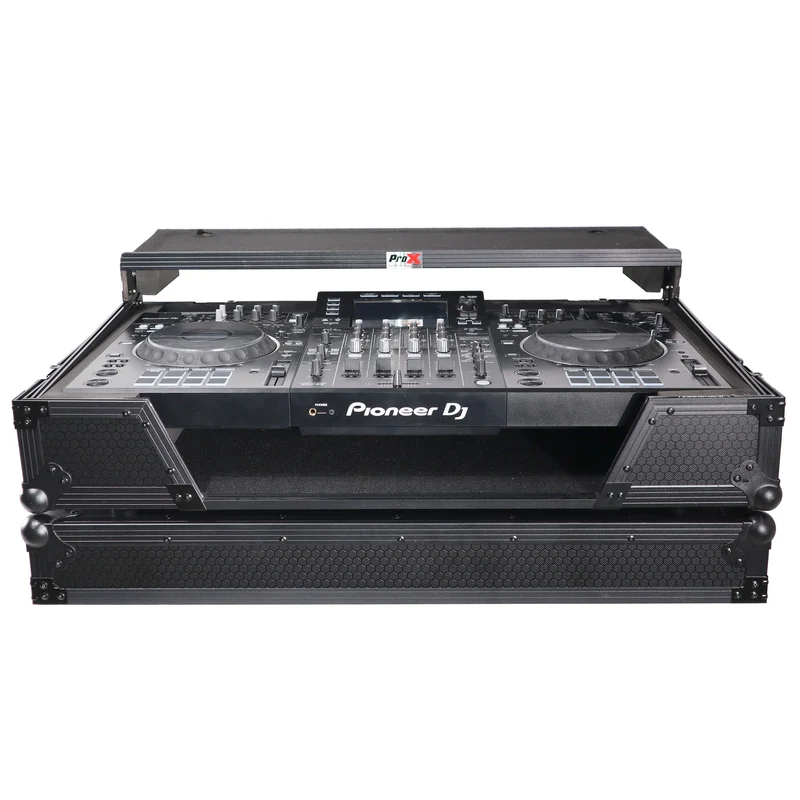 ProX ATA Flight Case For Pioneer XDJ-XZ DJ Controller with 1U Rack Space and Wheels | Black/Black | With Laptop Shelf
