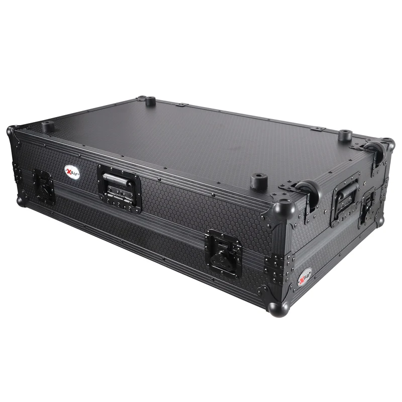 ProX ATA Flight Case For Pioneer XDJ-XZ DJ Controller with 1U Rack Space and Wheels | Black/Black | With Laptop Shelf