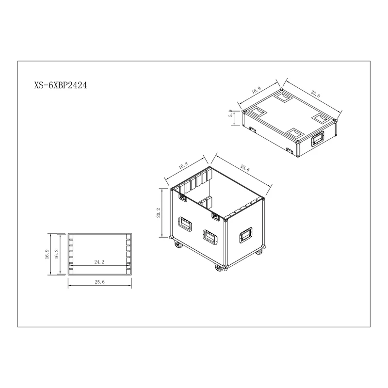 ProX ATA Flight Style Road Case for Truss Base Plates | 24 in