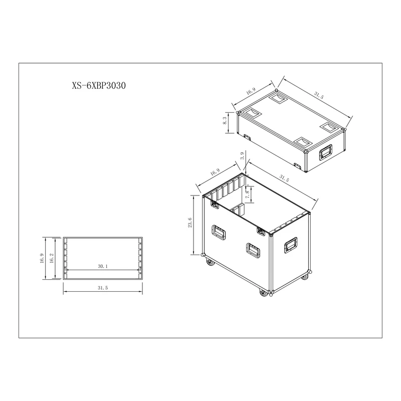 ProX ATA Flight Style Road Case for Truss Base Plates | 30 in