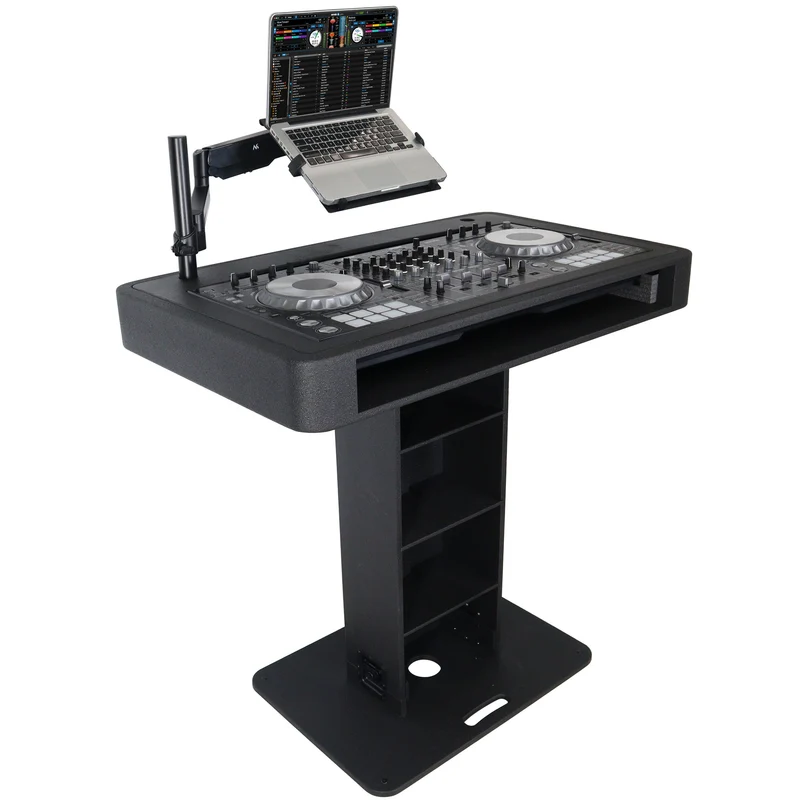 ProX Control Tower DJ Podium T-Shape Stand for Pioneer DDJ | Black | With Road Case
