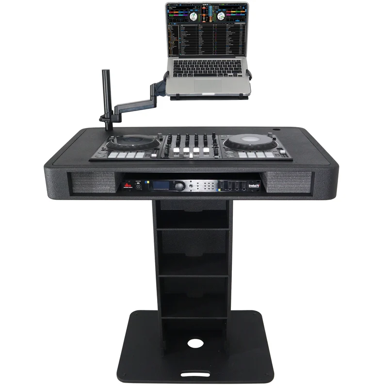 ProX Control Tower DJ Podium T-Shape Stand for Pioneer DDJ | Black | With Road Case