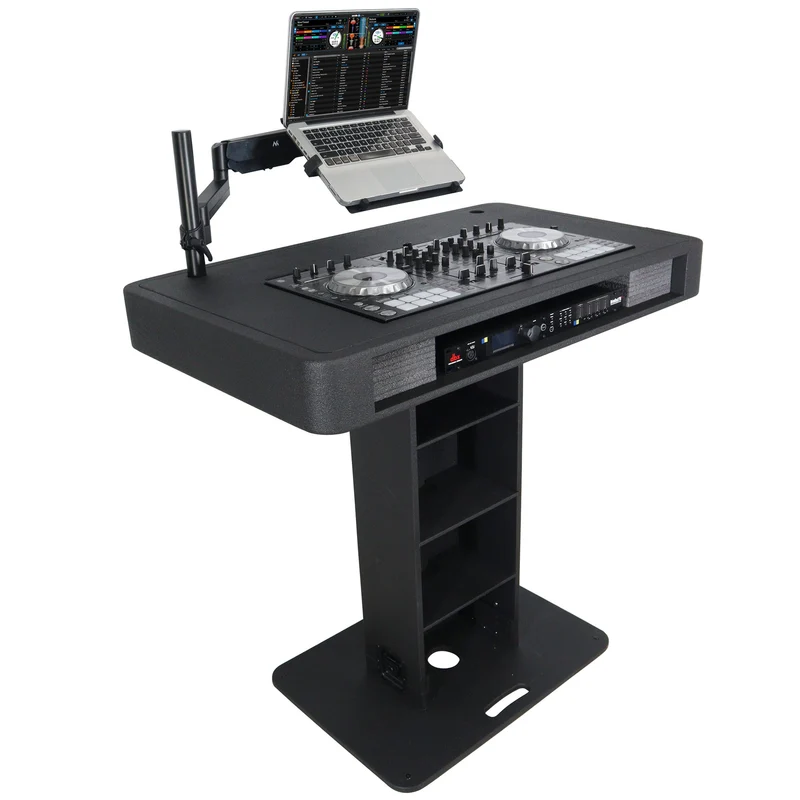 ProX Control Tower DJ Podium T-Shape Stand for Pioneer DDJ | Black | With Road Case