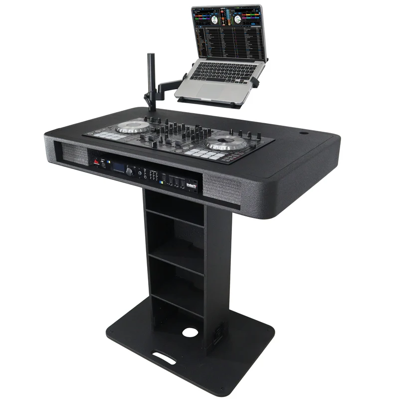 ProX Control Tower DJ Podium T-Shape Stand for Pioneer DDJ | Black | With Road Case