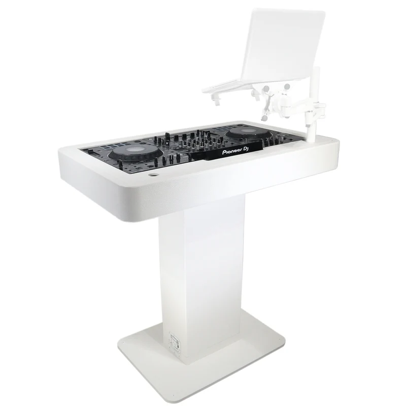 ProX Control Tower DJ Podium T-Shape Stand for Pioneer DDJ | White | With Road Case