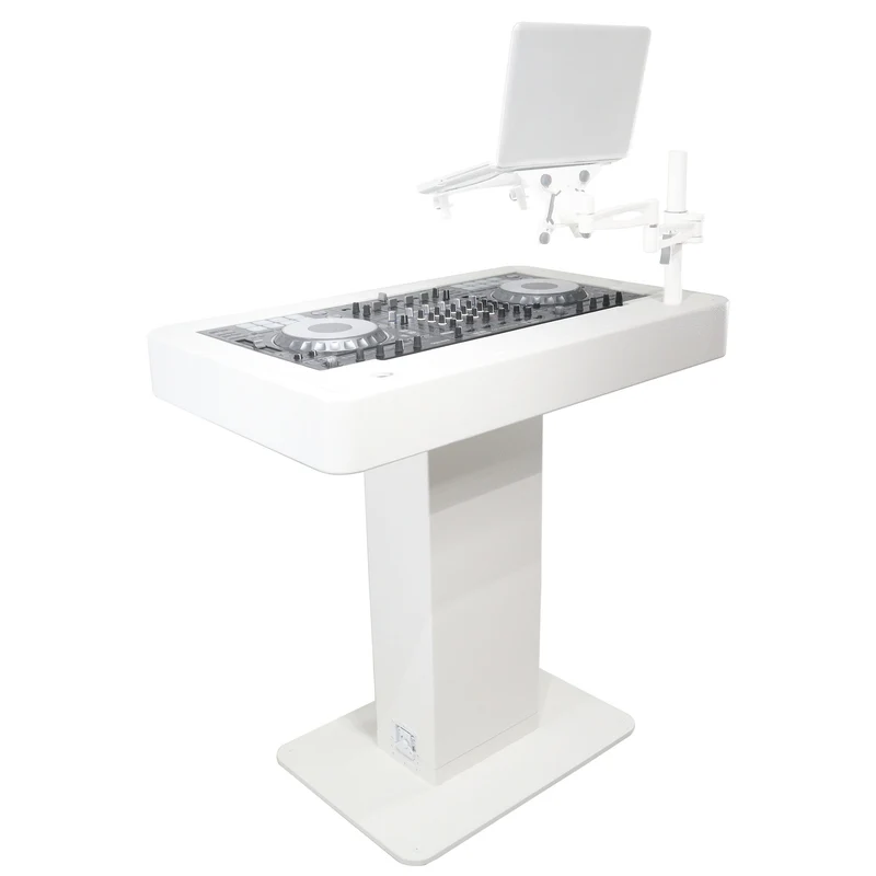ProX Control Tower DJ Podium T-Shape Stand for Pioneer DDJ | White | With Road Case
