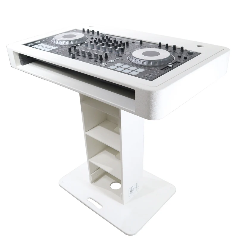 ProX Control Tower DJ Podium T-Shape Stand for Pioneer DDJ | White | With Road Case