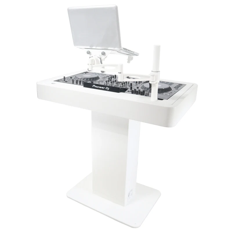 ProX Control Tower DJ Podium T-Shape Stand for Pioneer DDJ | White | With Road Case