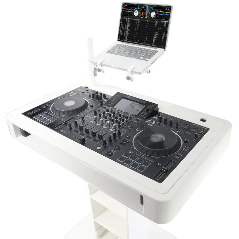ProX Control Tower DJ Podium T-Shape Stand for Pioneer DDJ | White | With Road Case