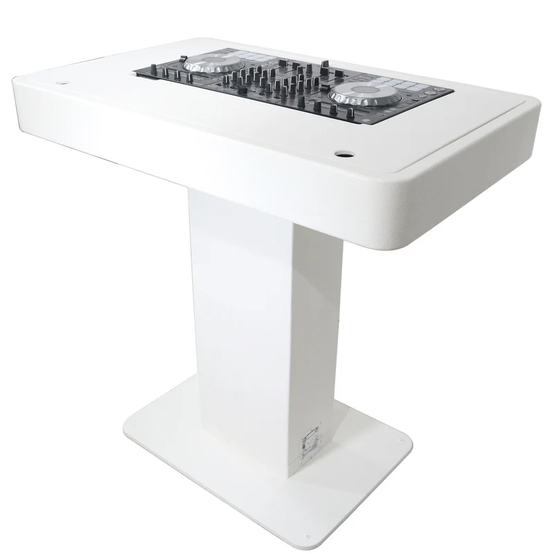 ProX Control Tower DJ Podium T-Shape Stand for Pioneer DDJ | White | With Road Case