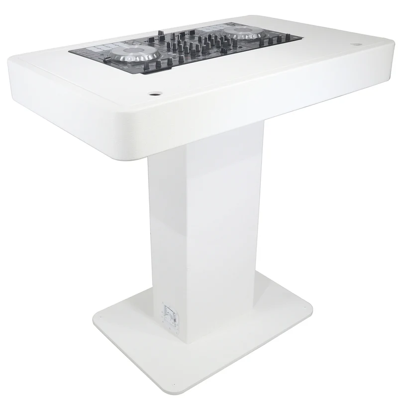 ProX Control Tower DJ Podium T-Shape Stand for Pioneer DDJ | White | With Road Case
