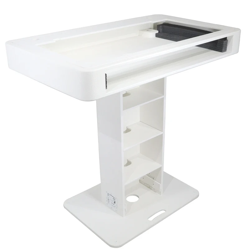 ProX Control Tower DJ Podium T-Shape Stand for Pioneer DDJ | White | With Road Case