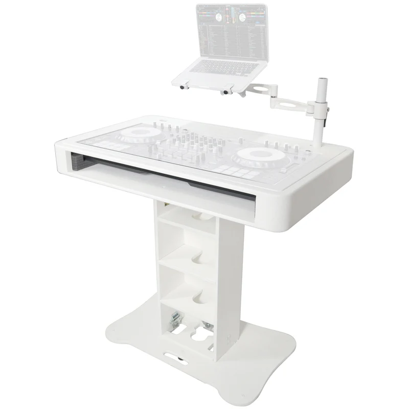 ProX Control Tower DJ Podium T-Shape Stand for Pioneer DDJ | White | Without Road Case