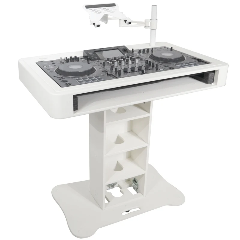ProX Control Tower DJ Podium T-Shape Stand for Pioneer DDJ | White | Without Road Case