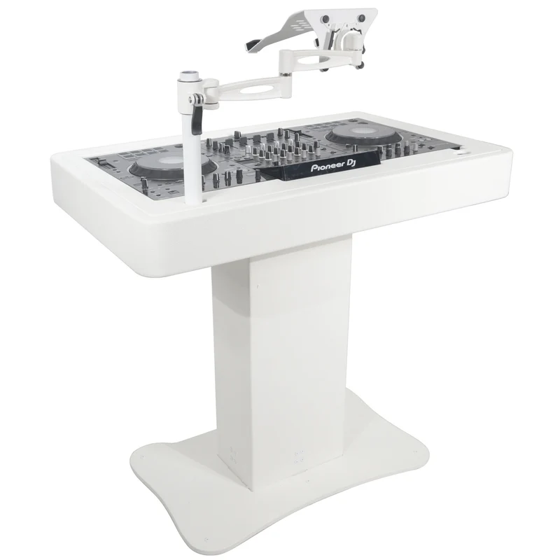 ProX Control Tower DJ Podium T-Shape Stand for Pioneer DDJ | White | Without Road Case