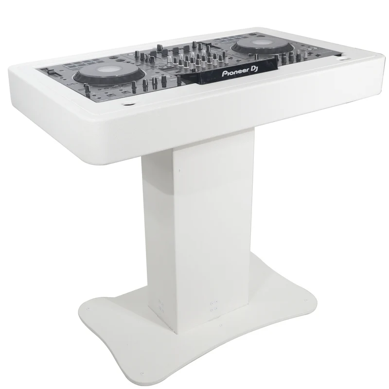 ProX Control Tower DJ Podium T-Shape Stand for Pioneer DDJ | White | Without Road Case
