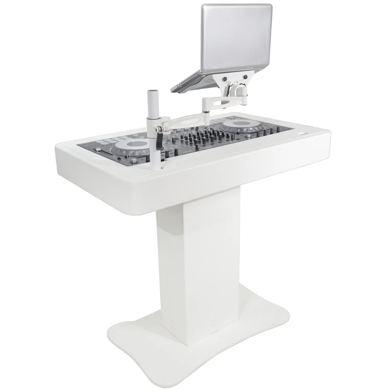 ProX Control Tower DJ Podium T-Shape Stand for Pioneer DDJ | White | Without Road Case