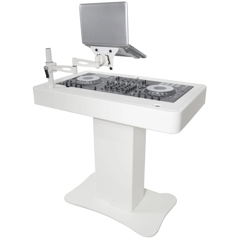 ProX Control Tower DJ Podium T-Shape Stand for Pioneer DDJ | White | Without Road Case