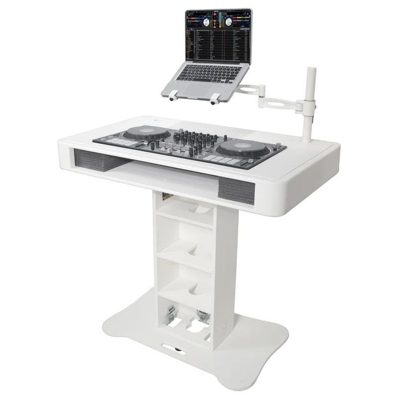 ProX Control Tower DJ Podium T-Shape Stand for Pioneer DDJ | White | Without Road Case