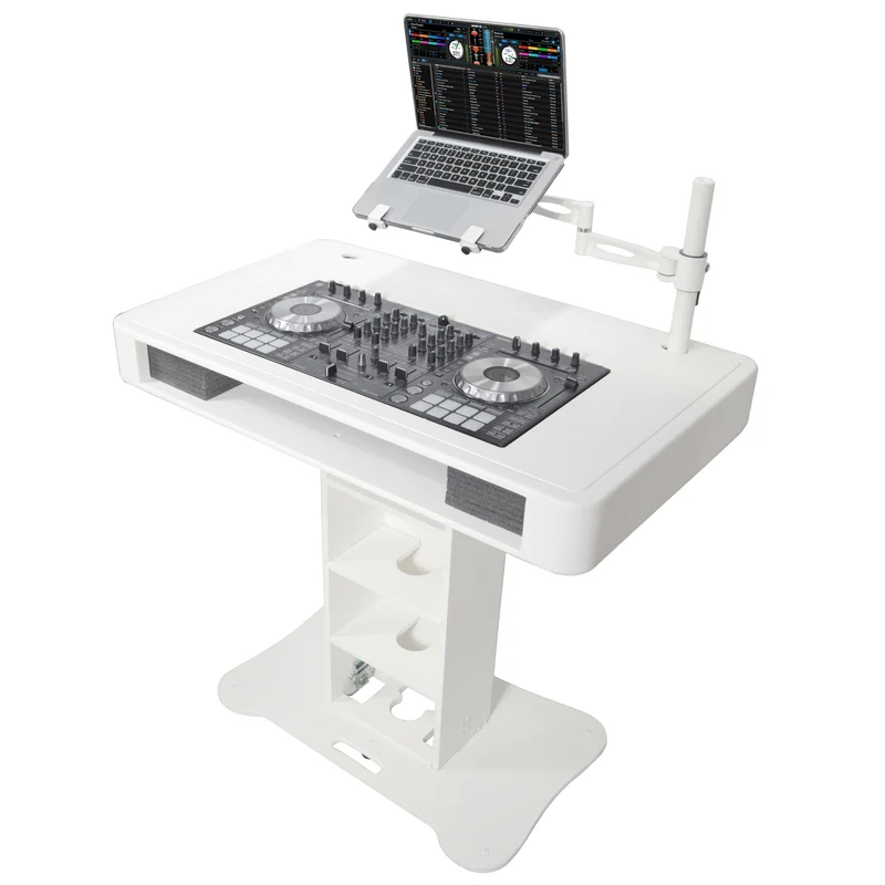ProX Control Tower DJ Podium T-Shape Stand for Pioneer DDJ | White | Without Road Case