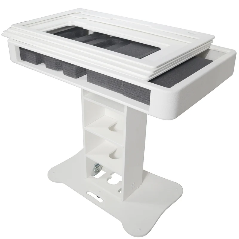 ProX Control Tower DJ Podium T-Shape Stand for Pioneer DDJ | White | Without Road Case