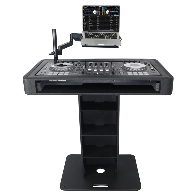 ProX Control Tower DJ Podium T-Shape Stand for Pioneer DDJ | Black | Without Road Case