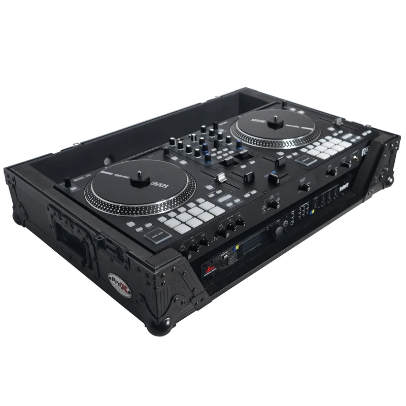 ProX Flight Case for Rane ONE DJ Controller With 1U Rack | Black on Black | Without Laptop Shelf