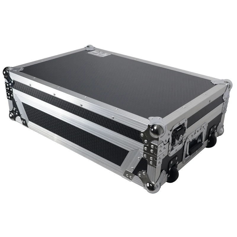 ProX Flight Case for Rane ONE DJ Controller With 1U Rack | Silver on Black | Without Laptop Shelf