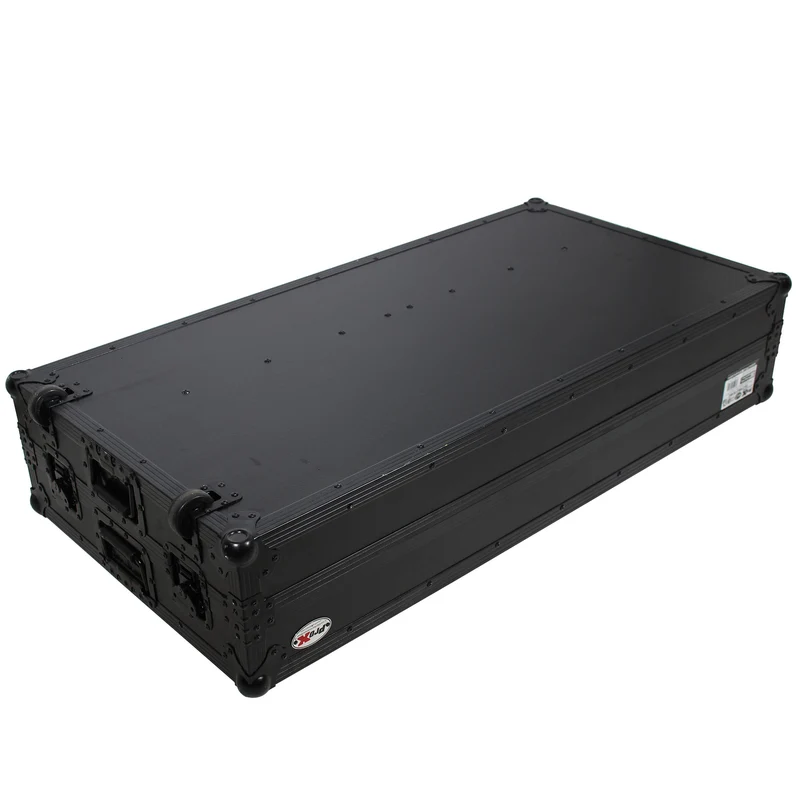 ProX Z-Table Folding DJ Table Mobile DJ Workstation With Wheels | Silver/Black