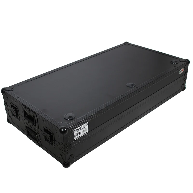 ProX Z-Table Folding DJ Table Mobile DJ Workstation With Wheels | Black