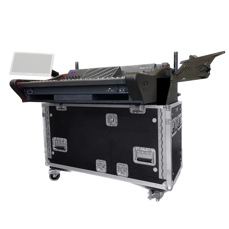 ProX Flip-Ready Hydraulic Console Case For Digital Audio Consoles | Avid Venue S6L-24C | Detachable
