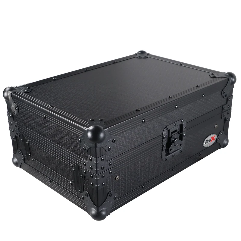 ProX Flight Case for Rane Seventy DJ Mixer Road Case | Black on Black | With Laptop Shelf