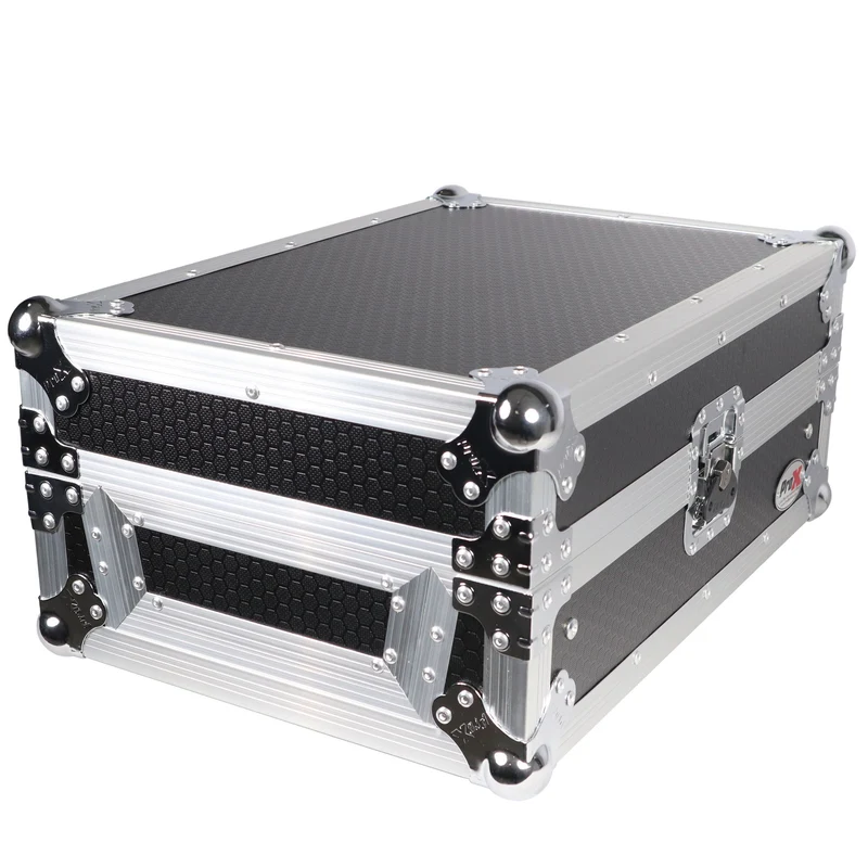 ProX Flight Case for Rane Seventy DJ Mixer Road Case | Silver on Black | With Laptop Shelf