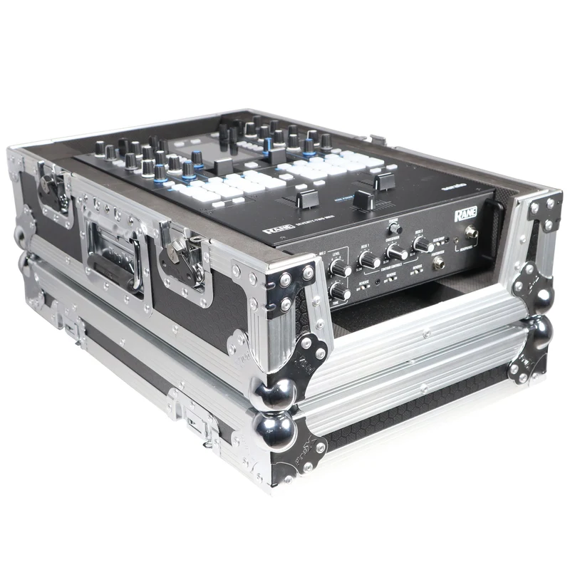 ProX Flight Case for Rane Seventy DJ Mixer Road Case | Silver on Black | Without Laptop Shelf