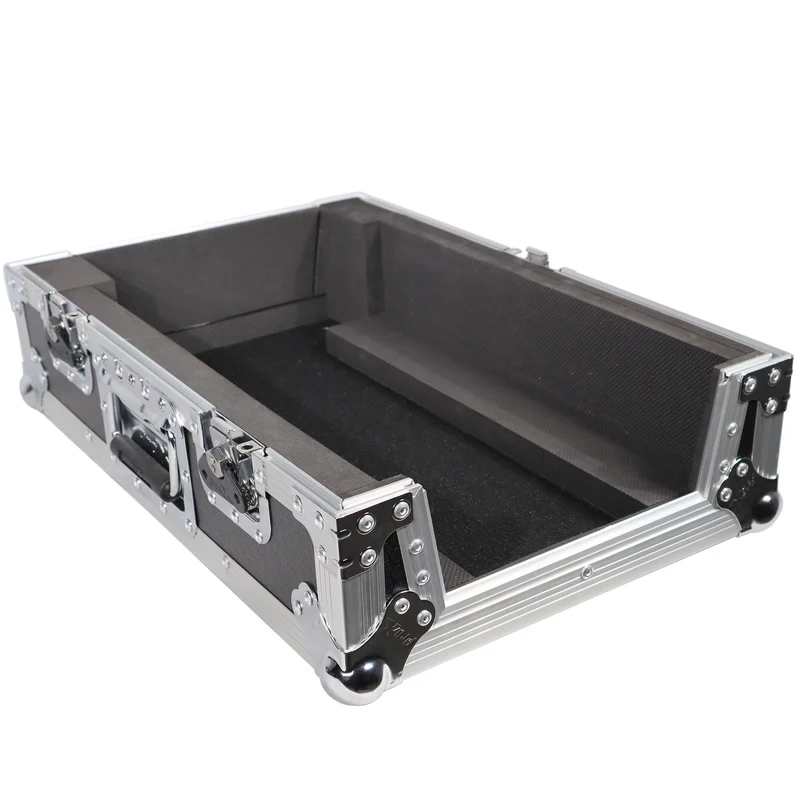 ProX Flight Case for Rane Seventy DJ Mixer Road Case | Silver on Black | Without Laptop Shelf
