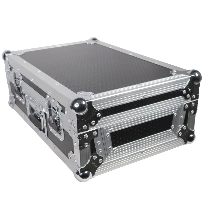 ProX Flight Case for Rane Seventy DJ Mixer Road Case | Silver on Black | Without Laptop Shelf