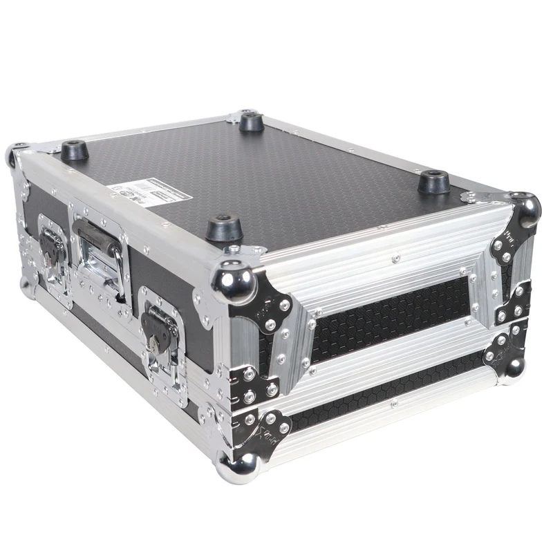 ProX Flight Case for Rane Seventy DJ Mixer Road Case | Silver on Black | Without Laptop Shelf
