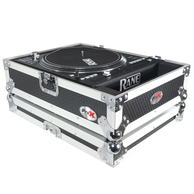 ProX Flight Case for Rane 12 DJ Control System ATA Road Case | Silver on Black