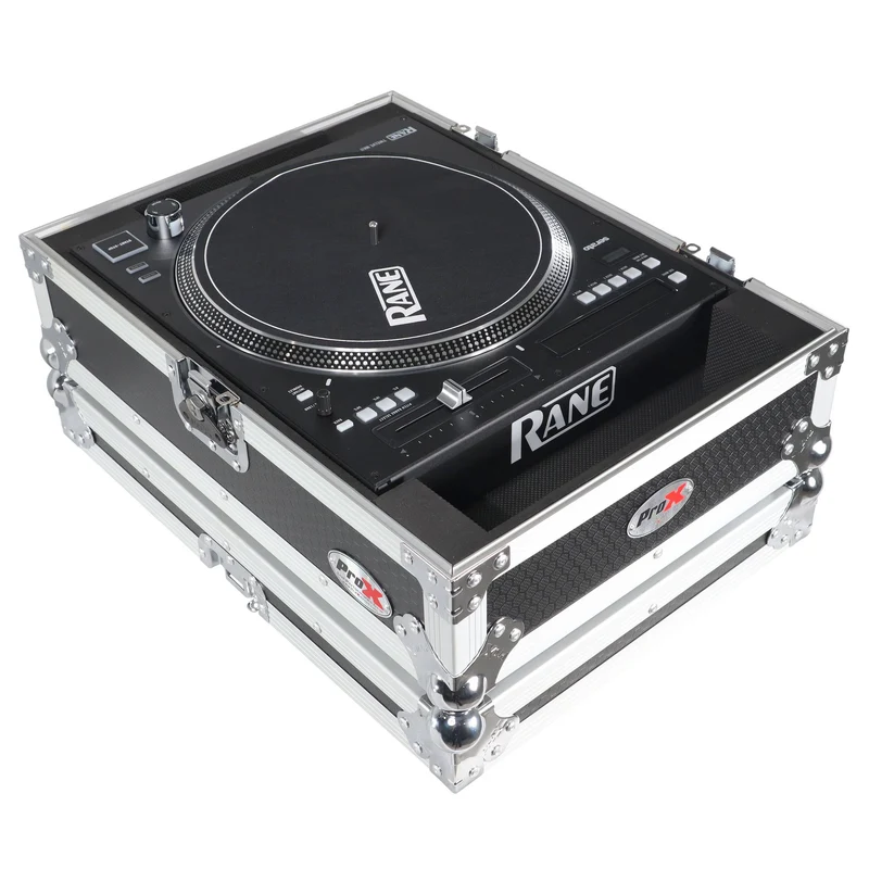 ProX Flight Case for Rane 12 DJ Control System ATA Road Case | Silver on Black