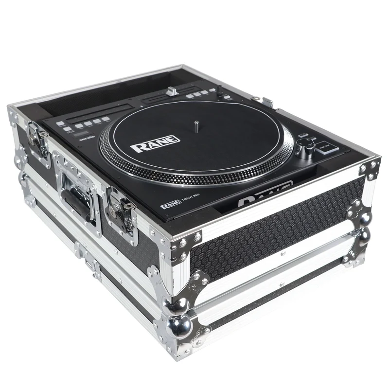 ProX Flight Case for Rane 12 DJ Control System ATA Road Case | Silver on Black