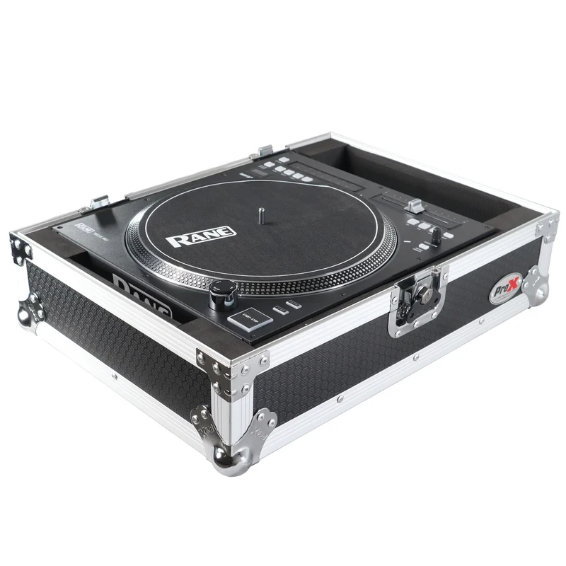 ProX Flight Case for Rane 12 DJ Control System ATA Road Case | Silver on Black
