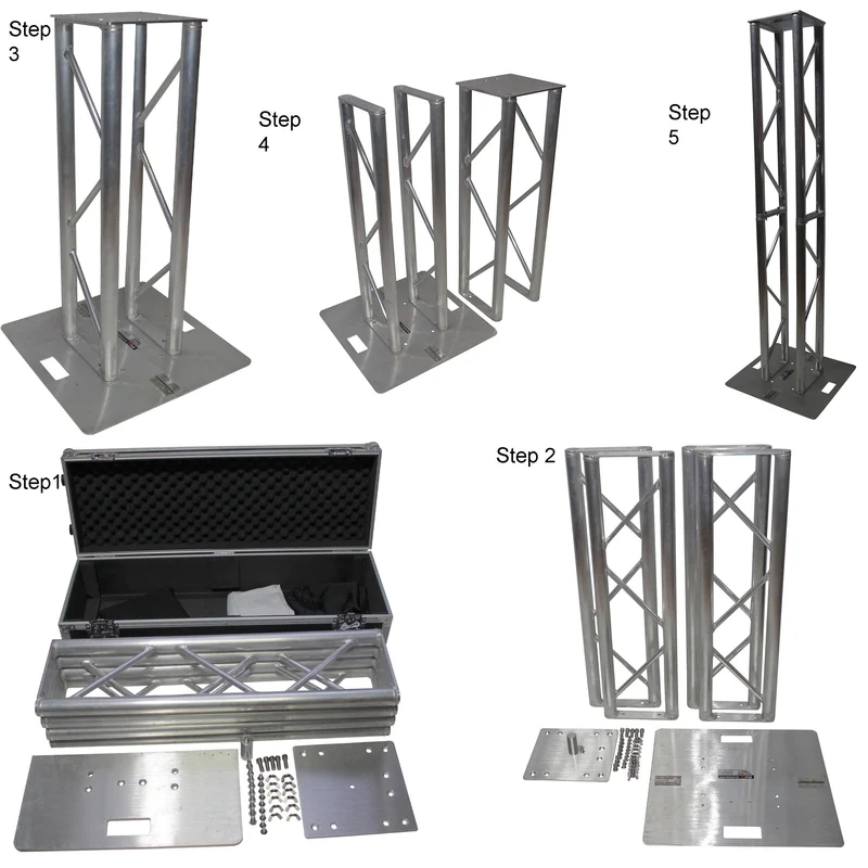 ProX Flex Tower Totem Package Adjustable DJ Truss Totem | Hard Road Case