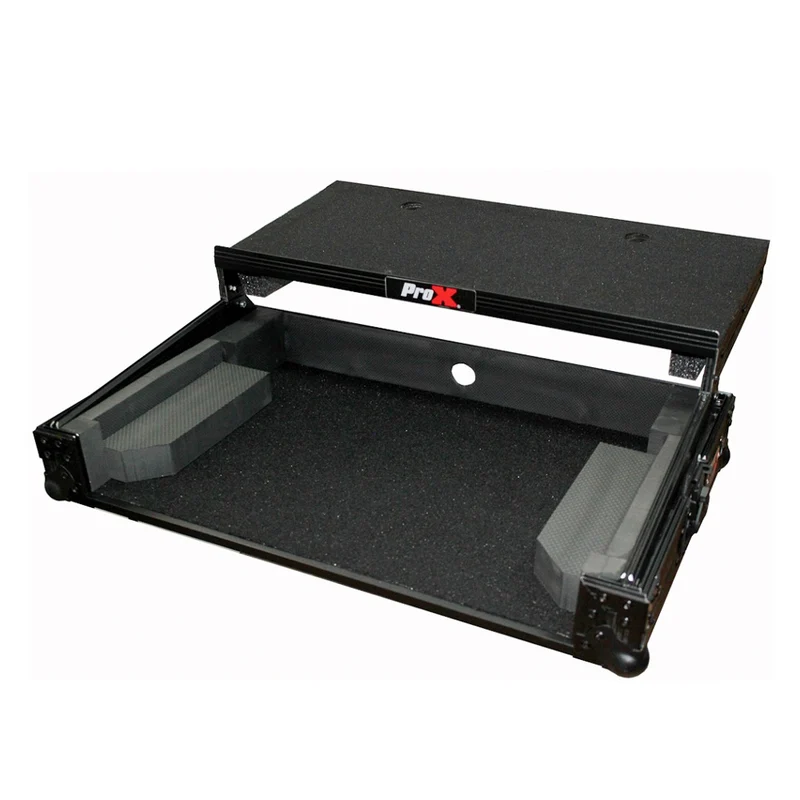 ProX Flight Case for Numark MixTrack Controller with Laptop Shelf | Black on Black