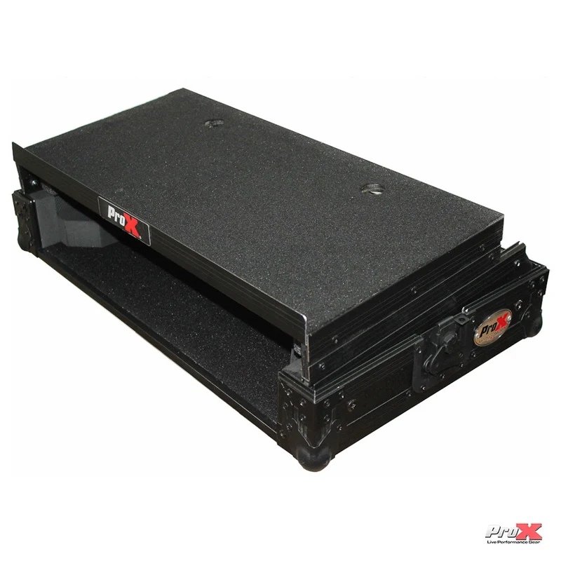 ProX Flight Case for Numark MixTrack Controller with Laptop Shelf | Black on Black