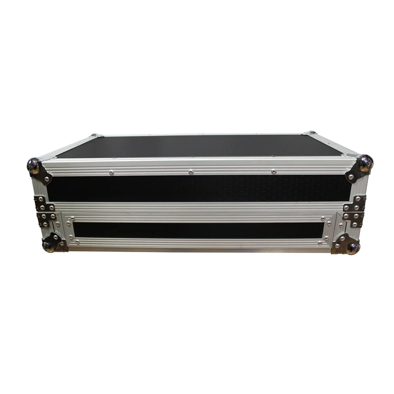 ProX Flight Case for Numark MixTrack Controller with Laptop Shelf | Silver on Black