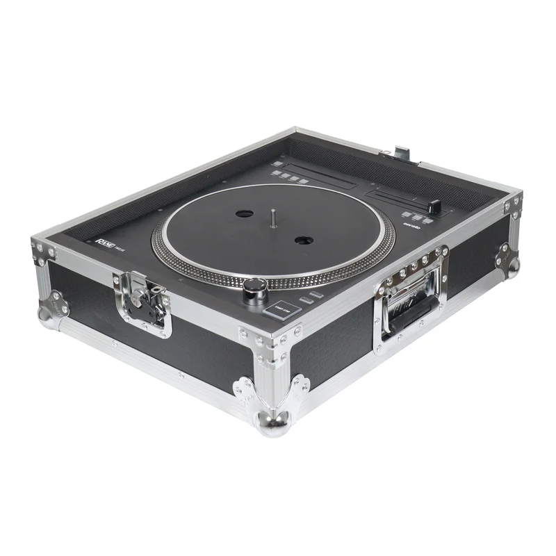 ProX Flight Case for Turntable - Universal W-Foam Kit | Silver on Black